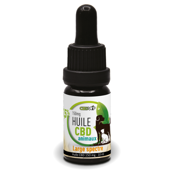 Huile de CBD pour animaux Large Spectre 1,5% 150Mg 10Ml