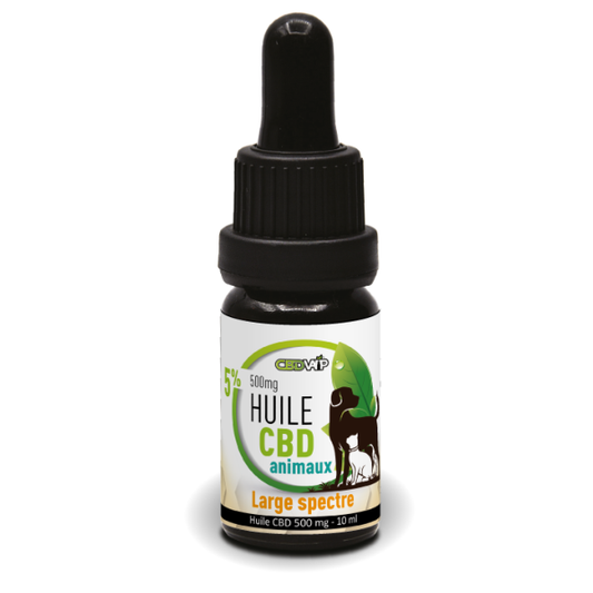 Huile de CBD pour animaux Large Spectre 5% 500Mg 10Ml